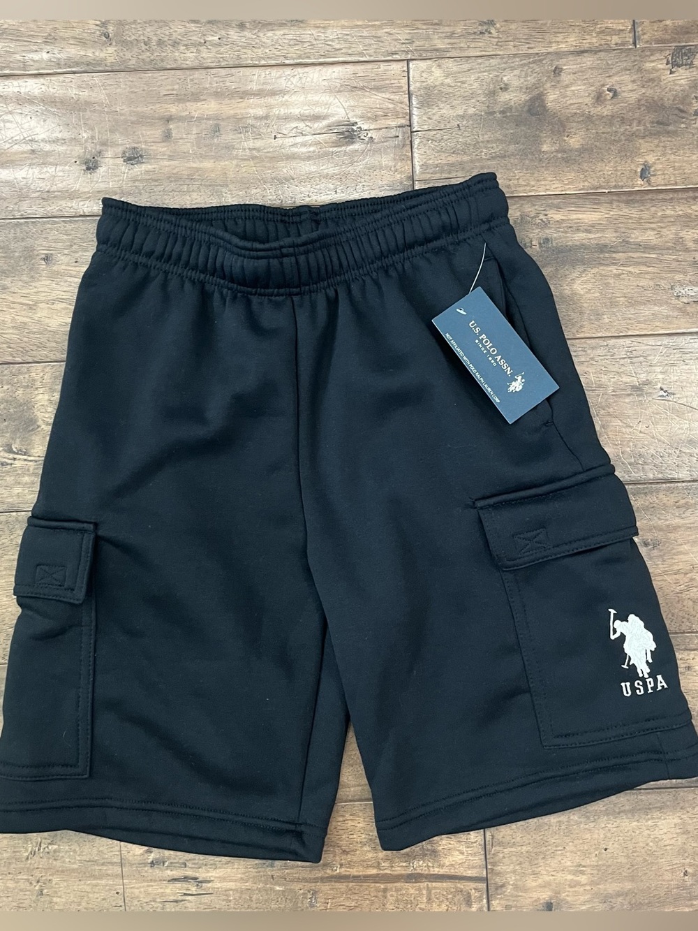 NWT Y2K Big Pony U.S. Polo Assn. black cargo shorts Size Small #cargo #menswear